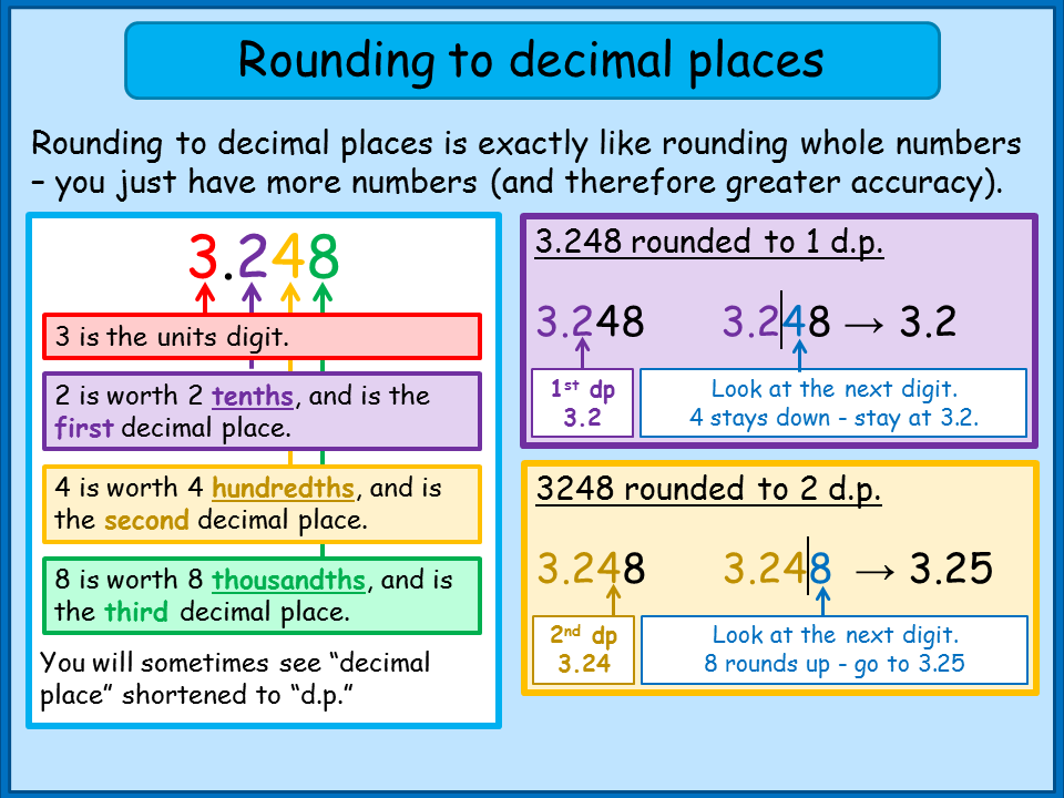 003 Rounding decimal numbers to one decimal place 